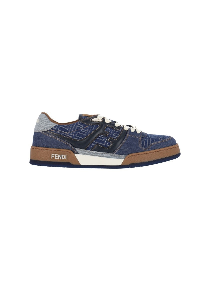 Fendi "Match" Low-Top Sneakers – Blue