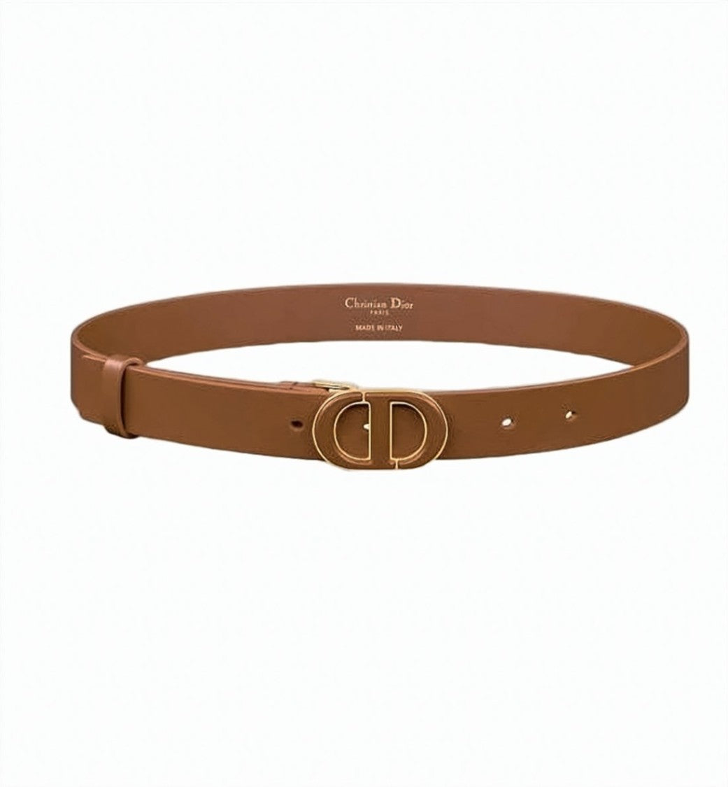 Dior Brown Calf Leather Belt