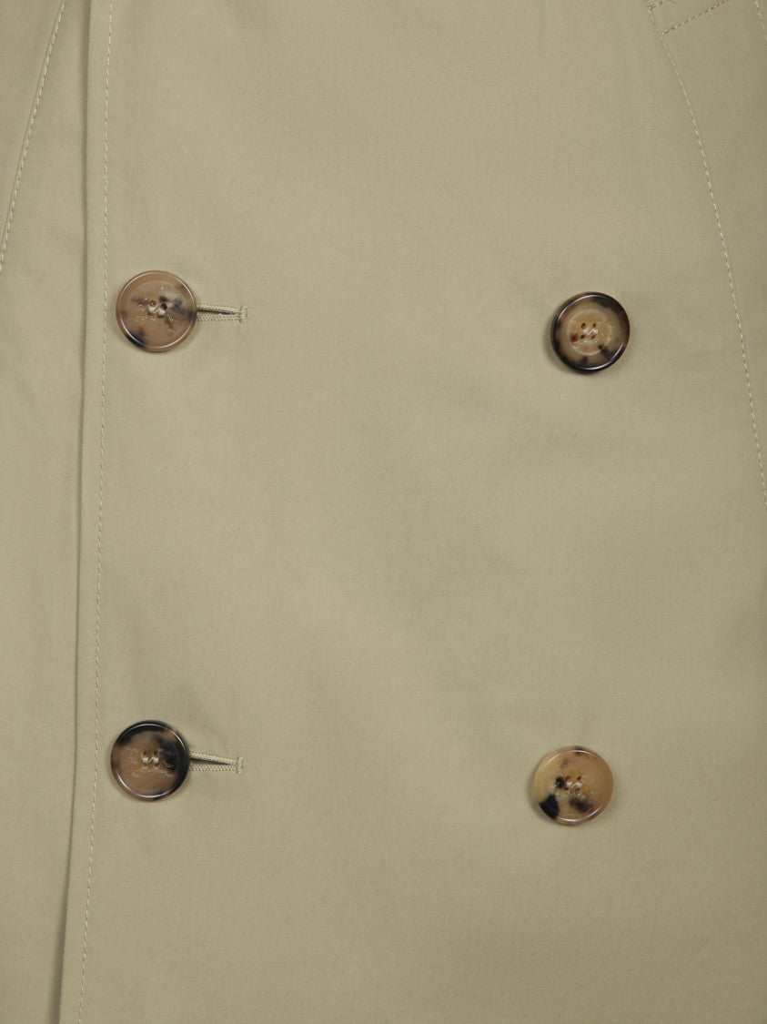 Burberry Timeless Beige Trench Coat With Double-Breasted Design