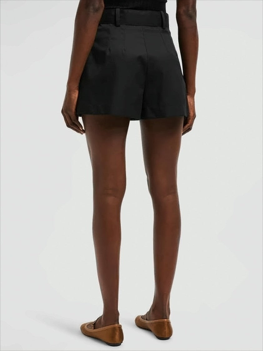 Moncler Tailored High-Waist Shorts With Bow Tie Detail