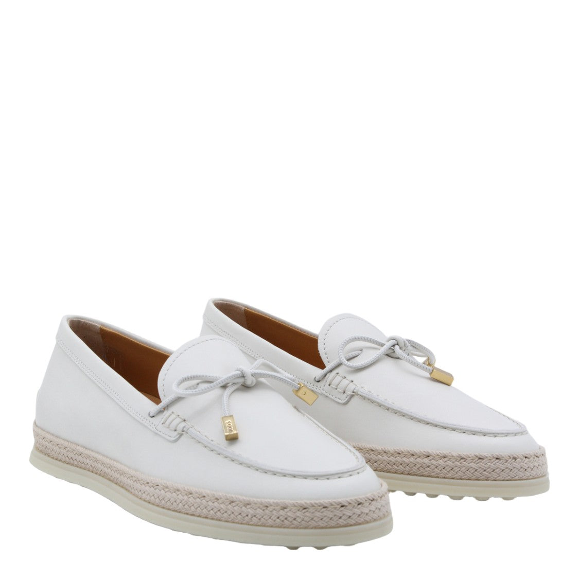 Tod's White Flats With Refined Silhouette