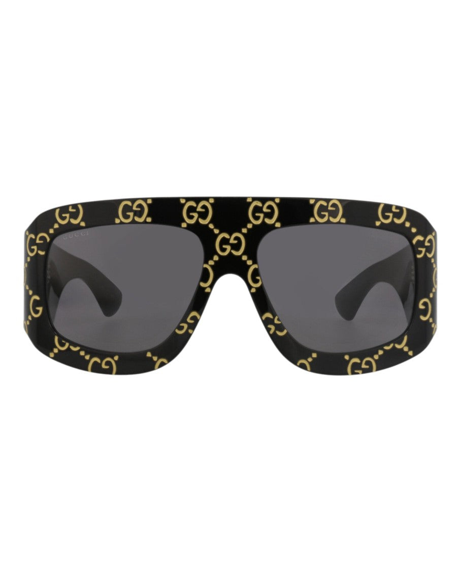 Gucci Shield-Frame Recycled Acetate Sunglasses
