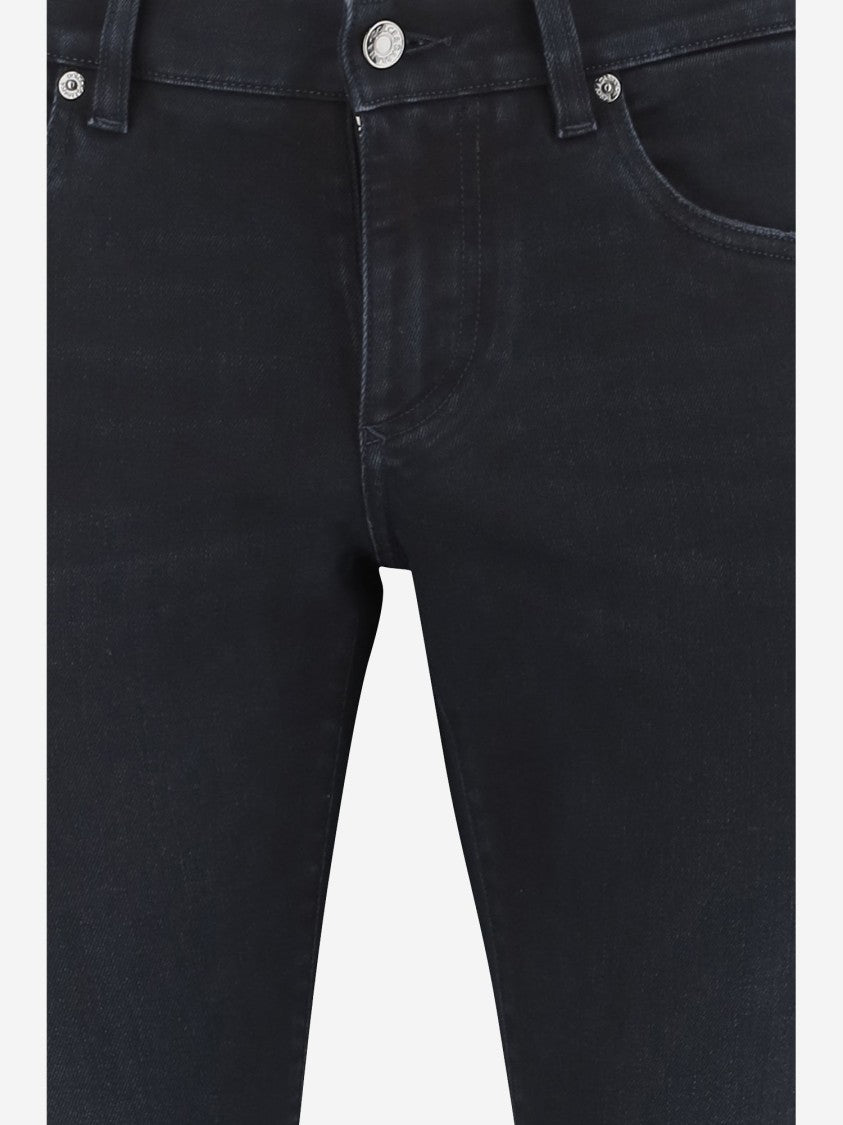 Dolce & Gabbana Stretch Cotton Skinny Jeans With Logo