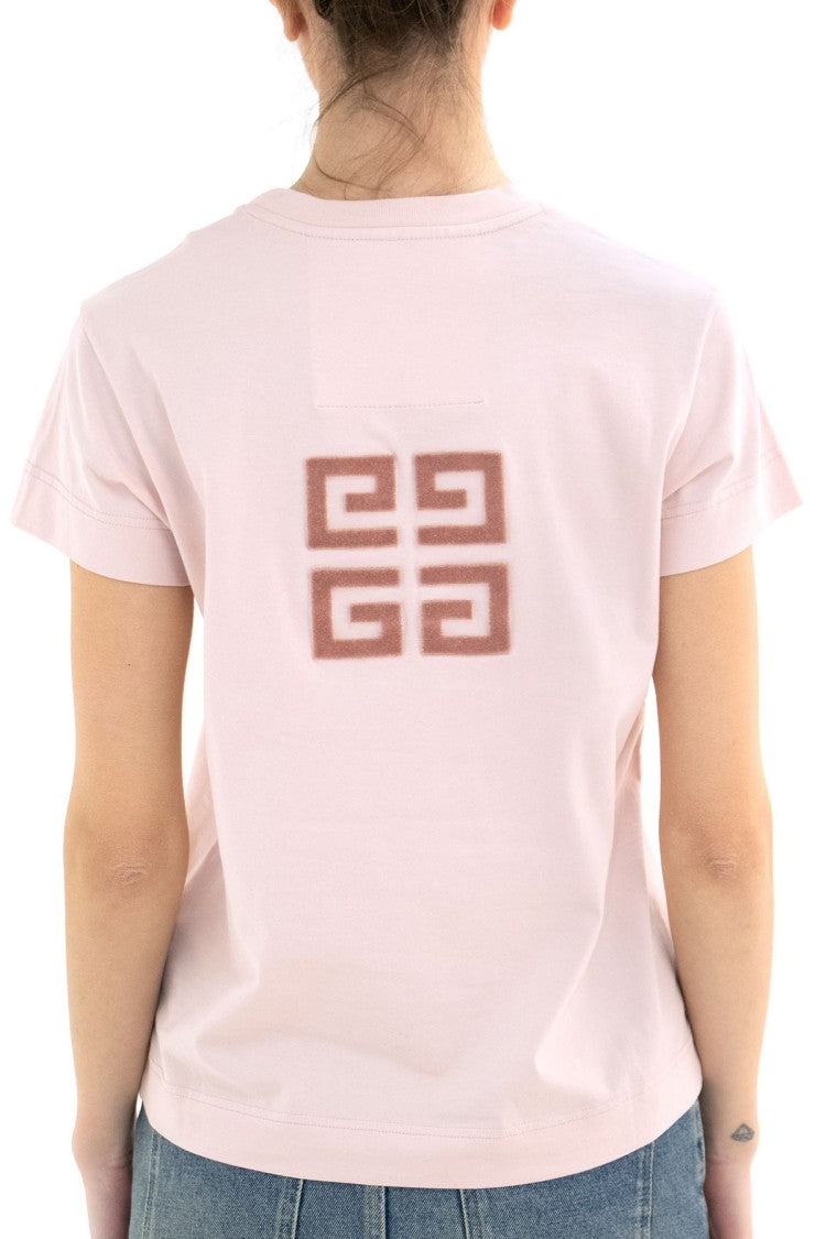 Givenchy Pink Cotton Printed T-Shirt