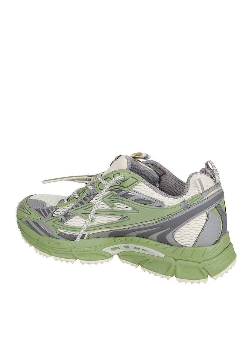 Off-White Layered Chunky Sneakers With Textured Detailing