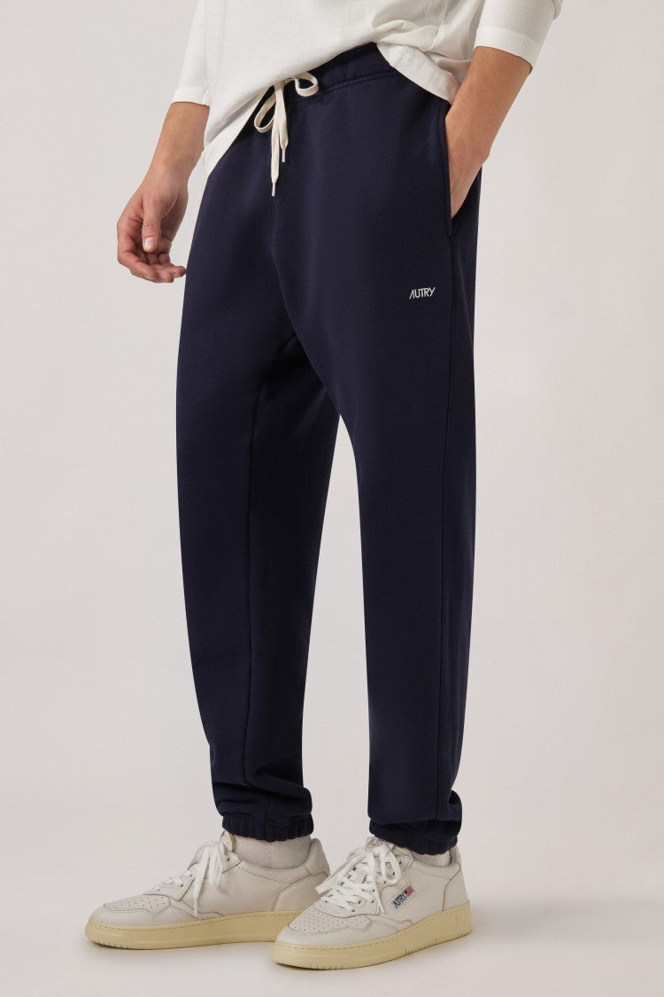 Autry Relaxed Fit Cotton Sweatpants With Adjustable Drawstring
