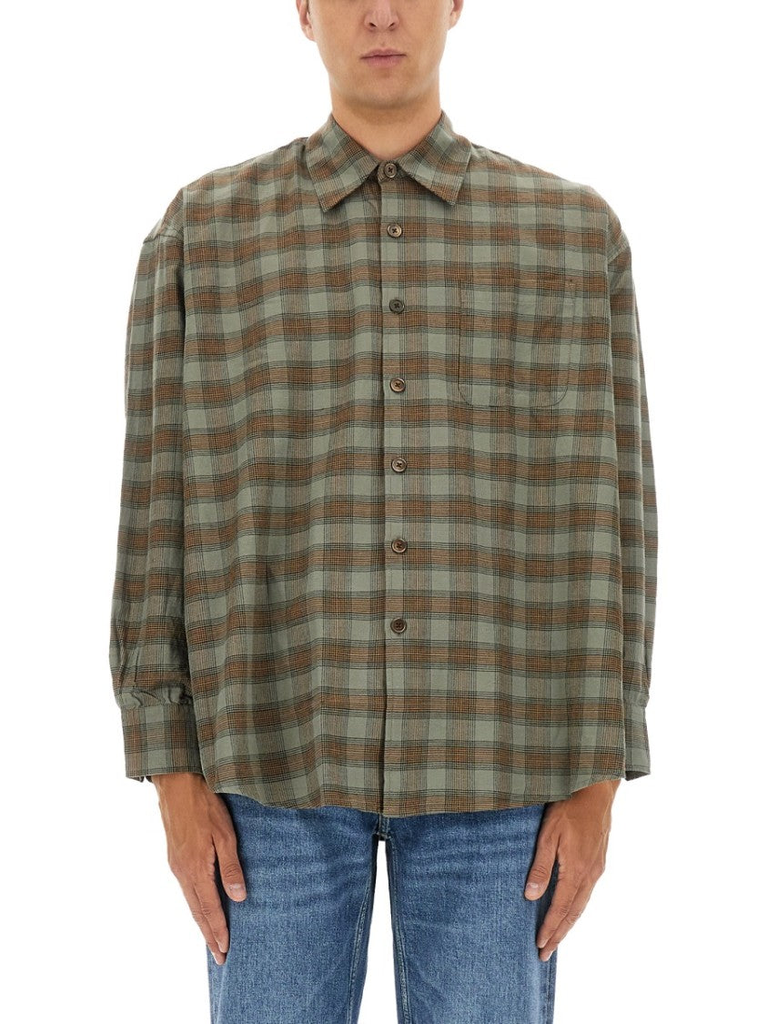 Our Legacy Loose-Fitting Plaid Shirt With Classic Collar