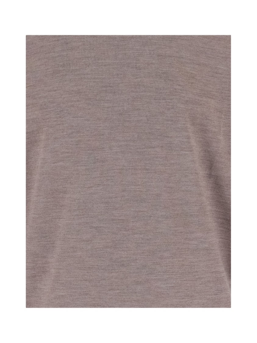 Jacob Cohen Beige-Purple Wool Blend Sweater