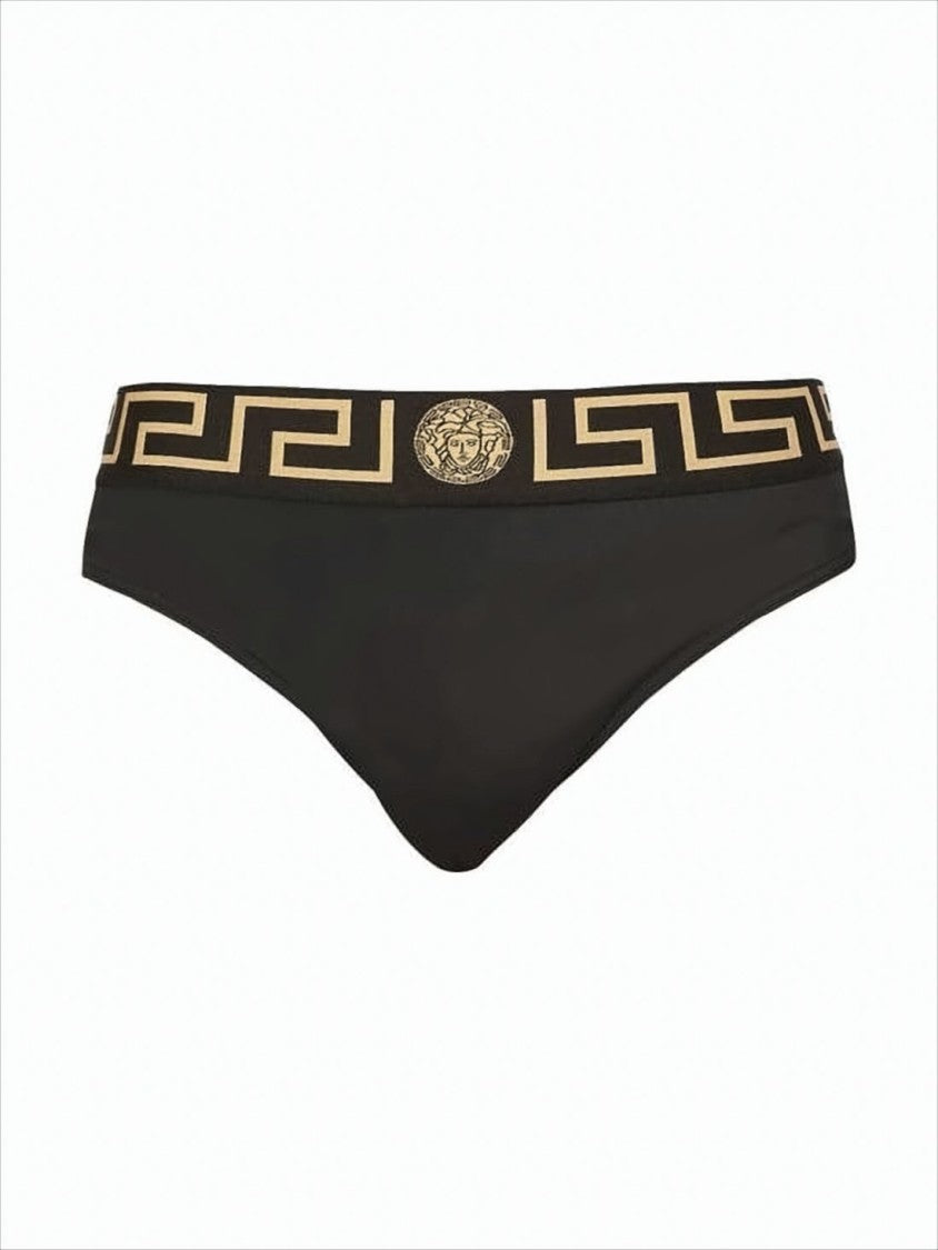 Versace Swimwear With Bold Greek Key Pattern