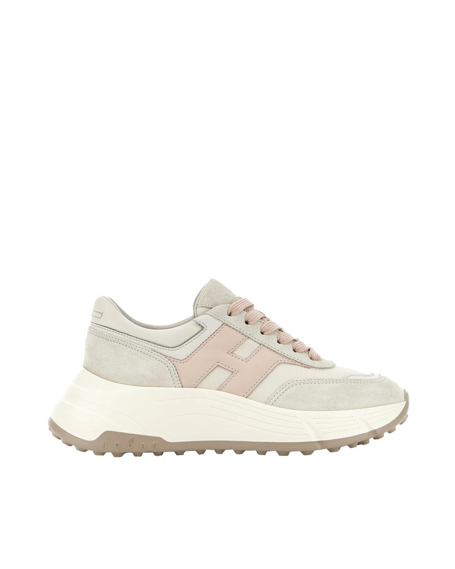 Hogan Hi-Fi Ivory Pink Sneakers