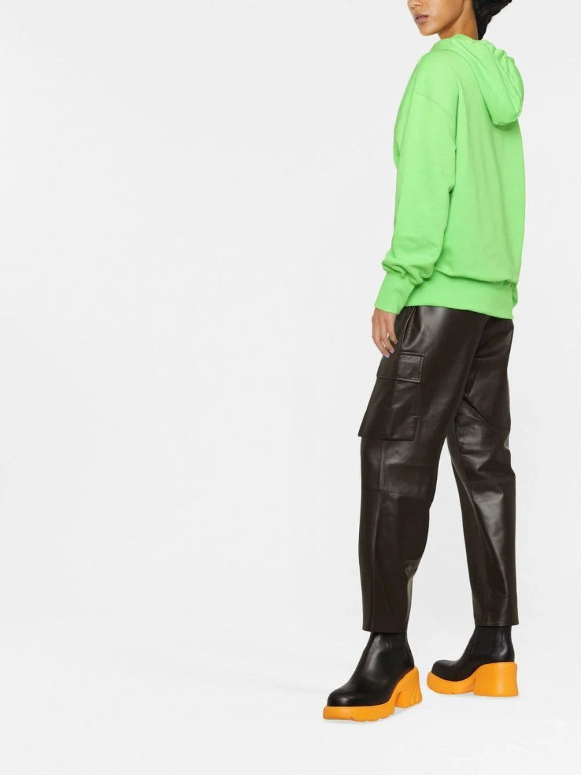 Msgm Logo-Print Cotton Hoodie