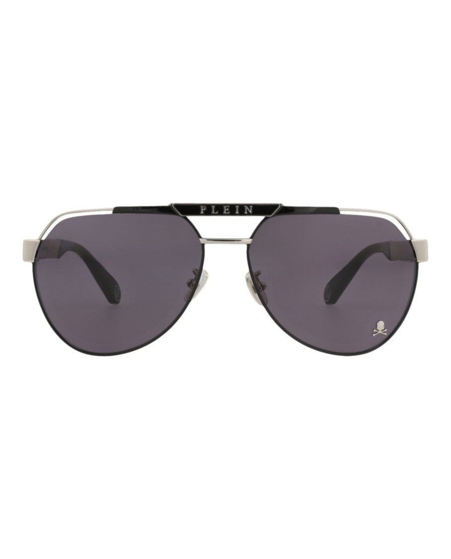 Philipp Plein Aviator-Frame Acetate Sunglasses With Engraved Detailing