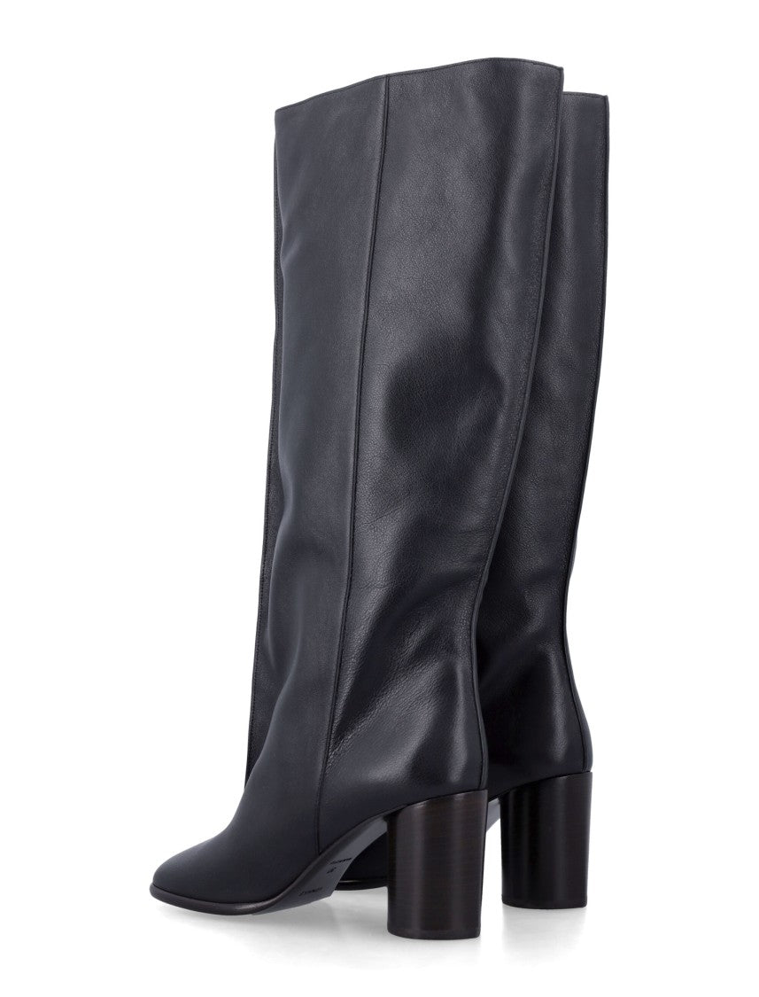 Lemaire Black Calf Leather Sculptural Boots