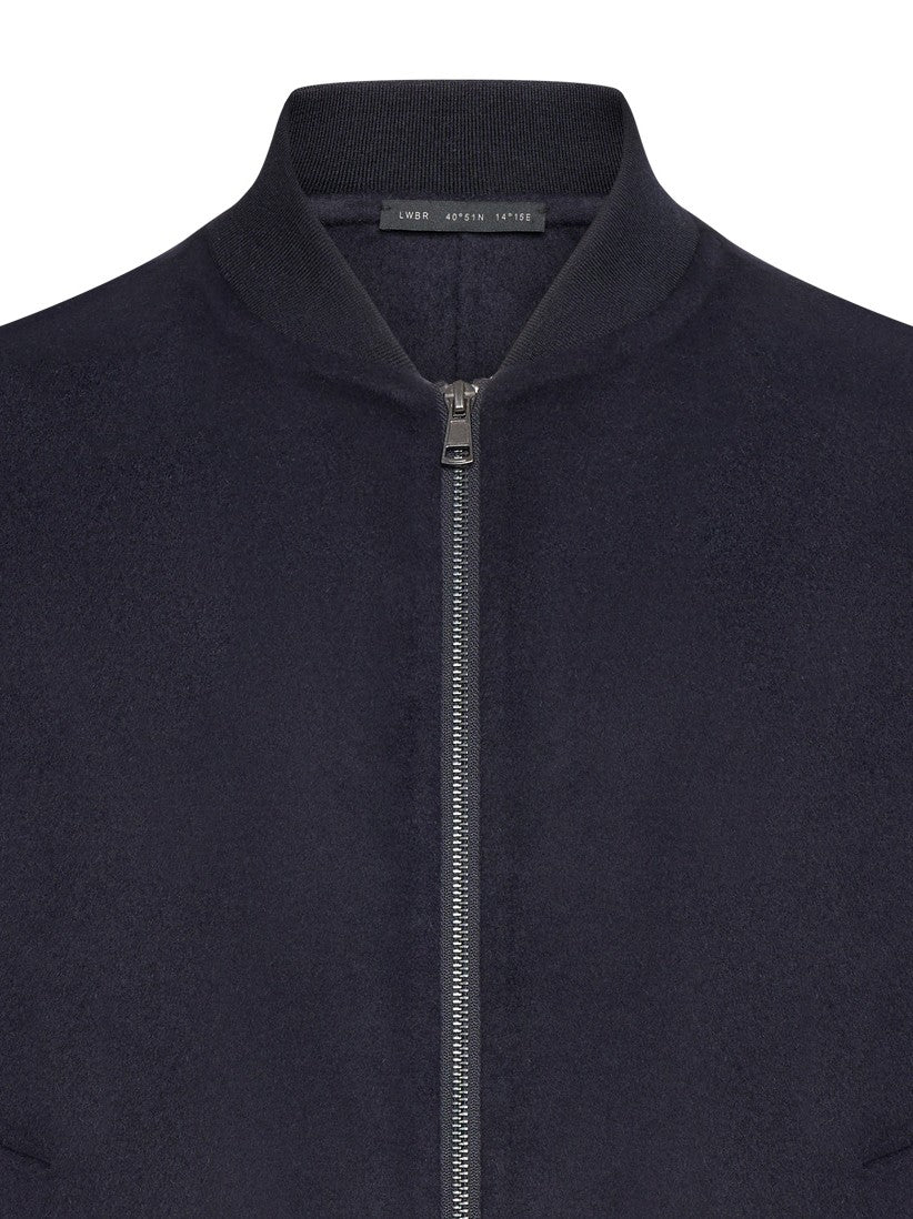 Low Brand Regular-Fit Bomber Jacket With Double-Slider Zip Closure