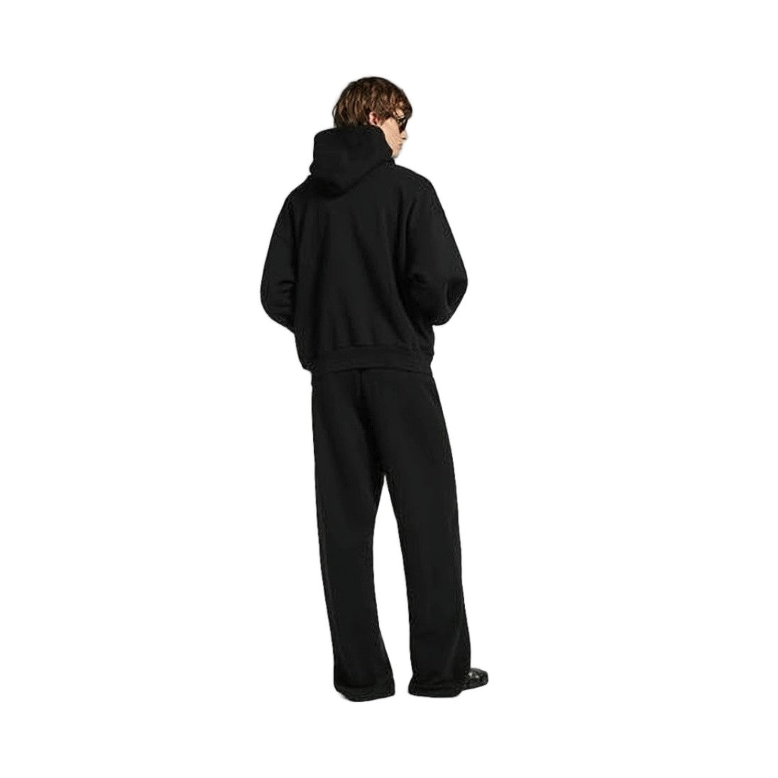 Balenciaga Relaxed Wide-Leg Sweatpants With Subtle Logo Print