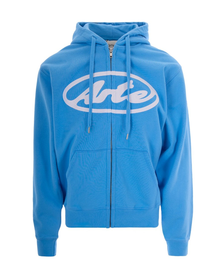 Arte Antwerp Circle Logo Hoodie In Blue