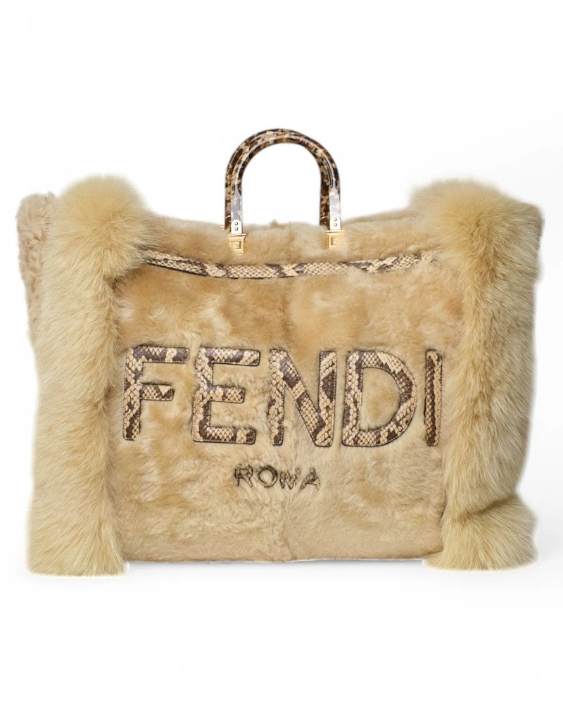 Fendi Sunshine Maxi Large Fur Beige