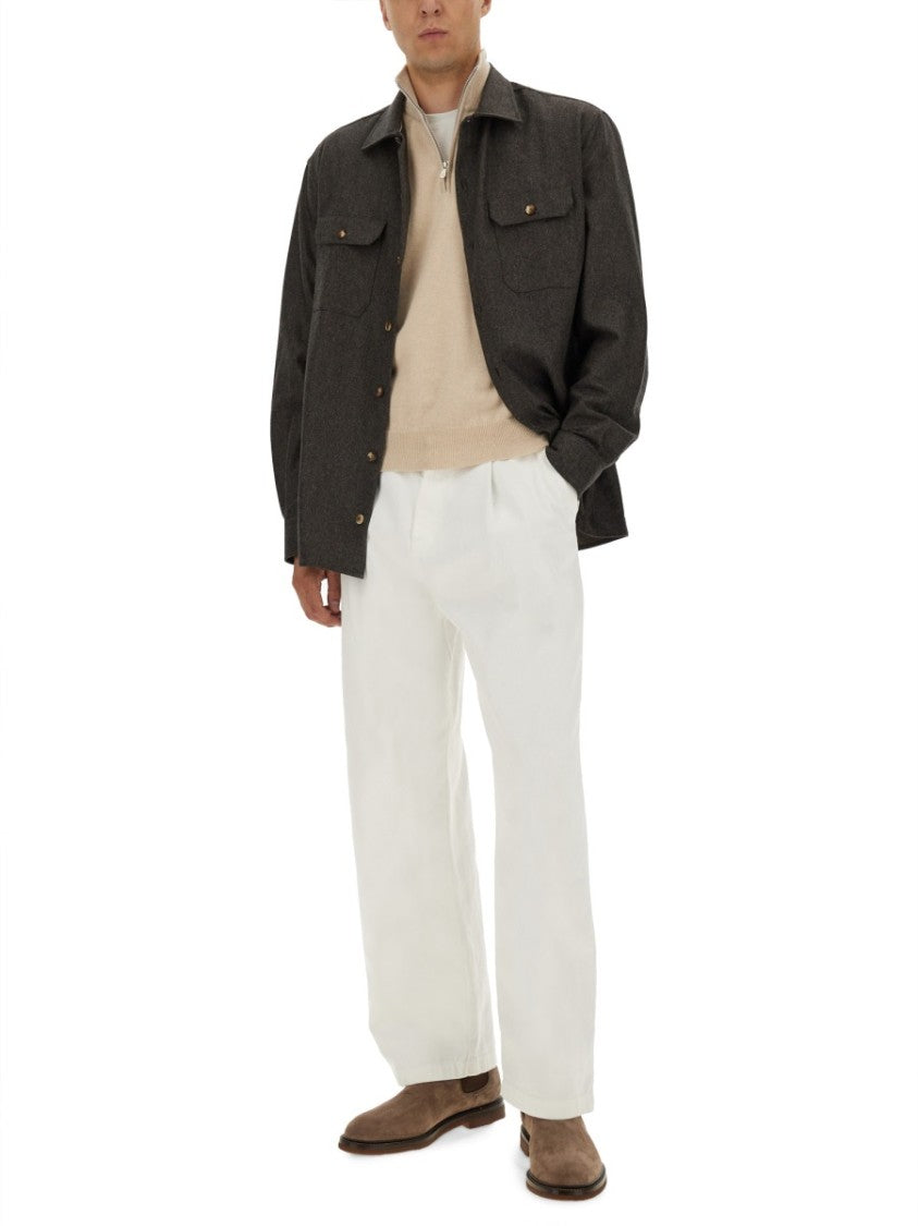Brunello Cucinelli Virgin Wool Flannel Overshirt