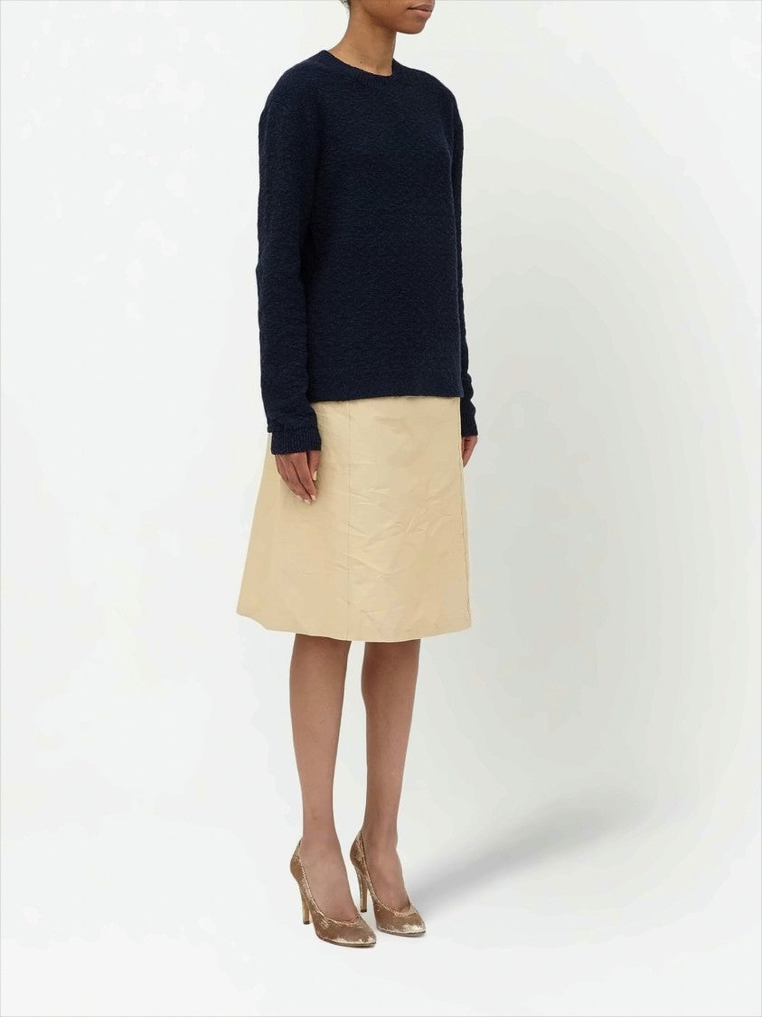 Maison Margiela Textured Knit Sweater With Signature Four-Stitch Detail