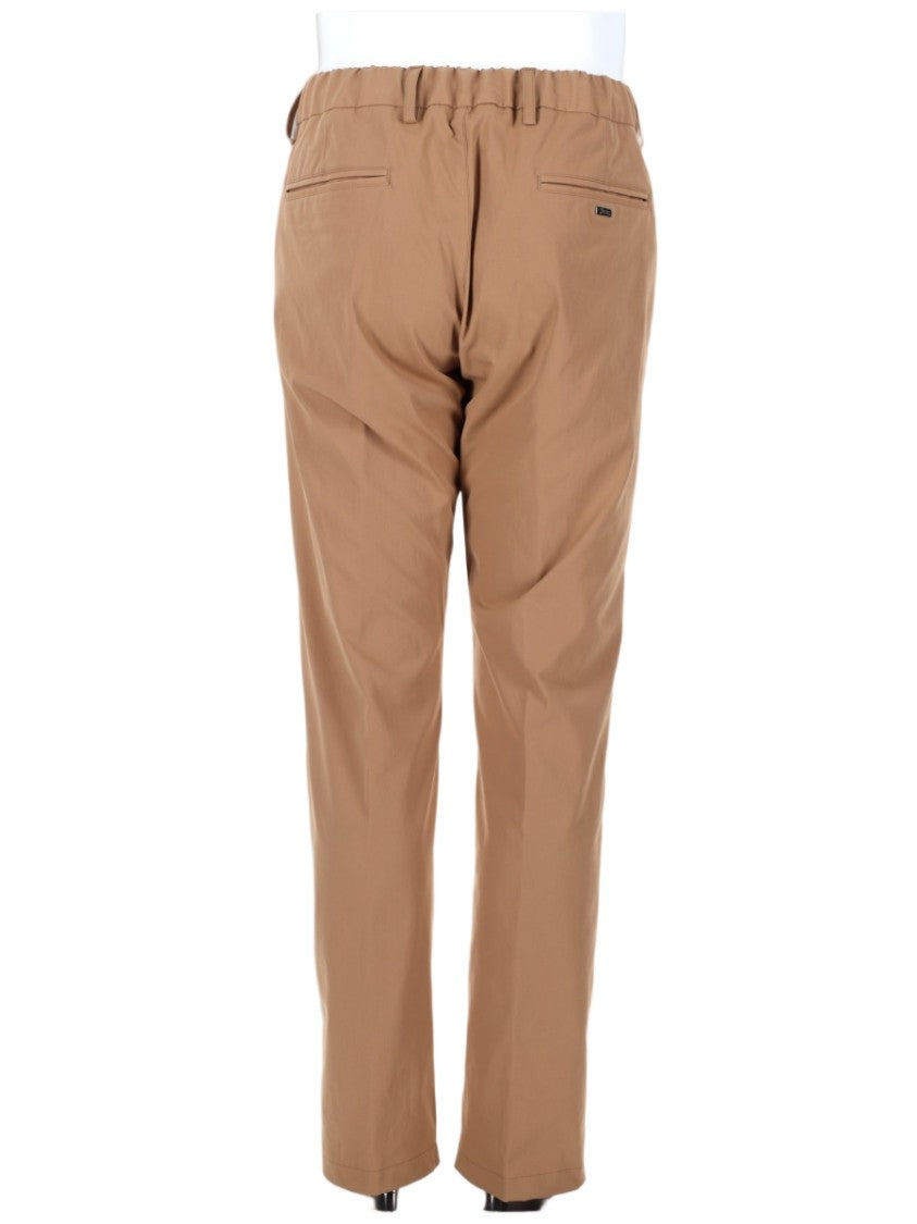 Herno Beige Structured Straight-Leg Pants