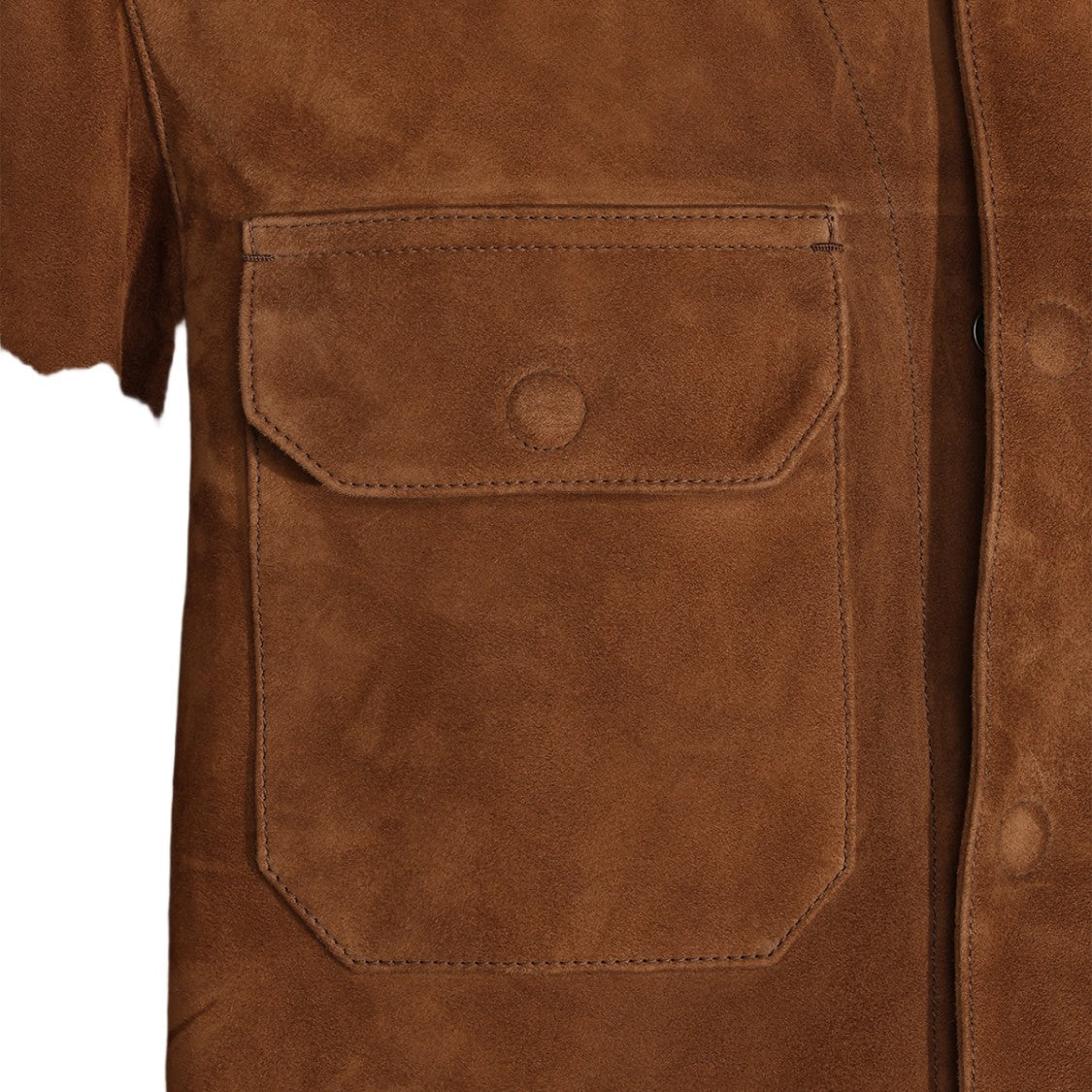 Tom Ford Brown Suede Flap Pocket Casual Jacket