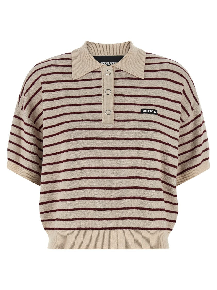 Rotate Birger Christensen 'Slinky Knit' Polo Shirt