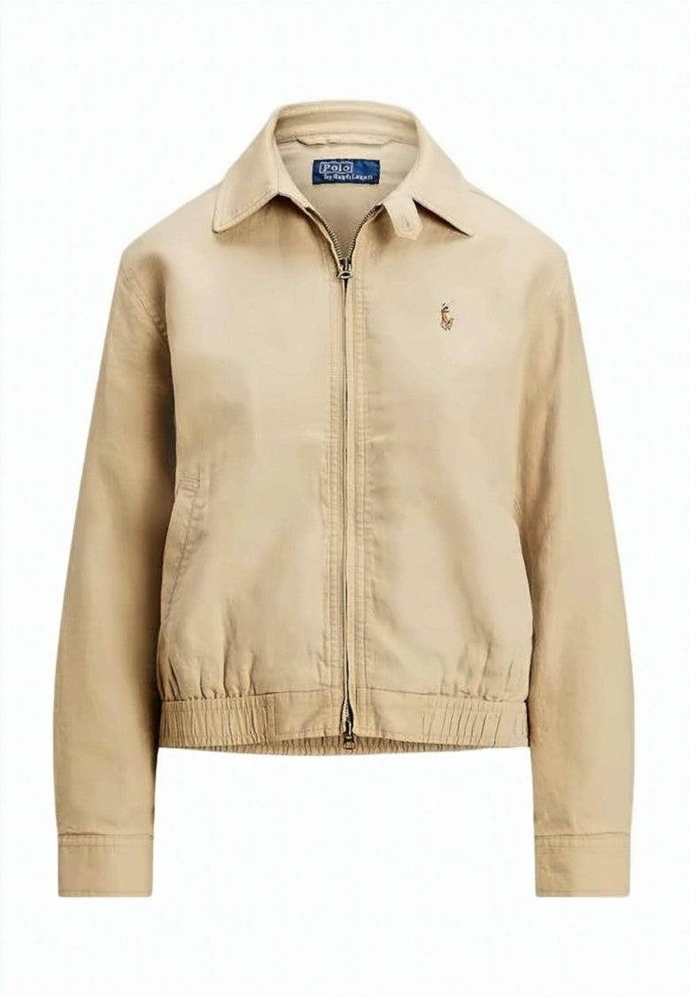 Polo Ralph Lauren Cropped Linen Jacket With Classic Collar