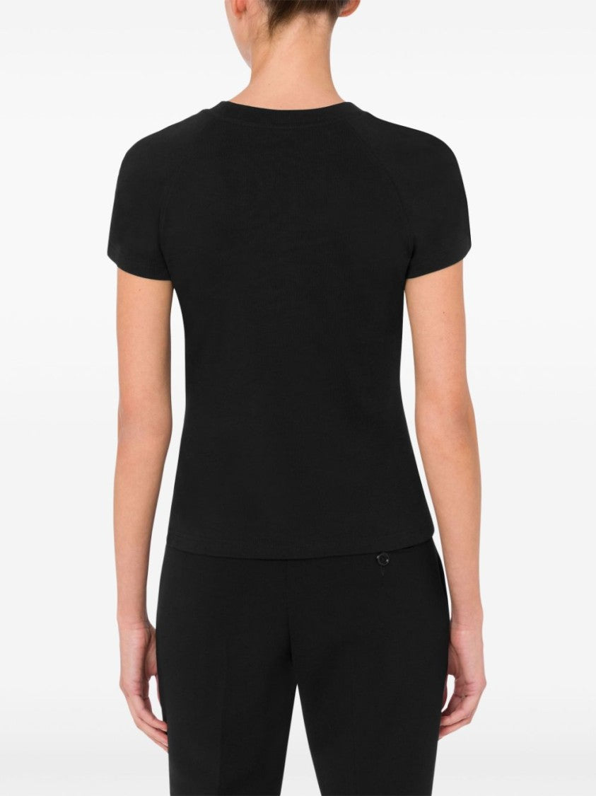 Moschino Cotton Heart Motif Short-Sleeve Top