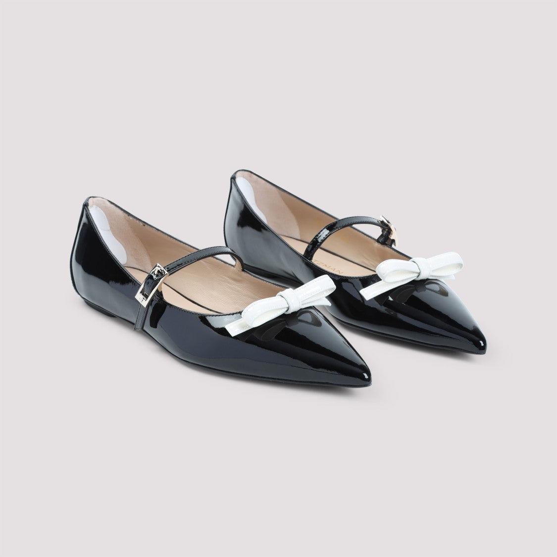 Stuart Weitzman Sleek Black Ballerinas