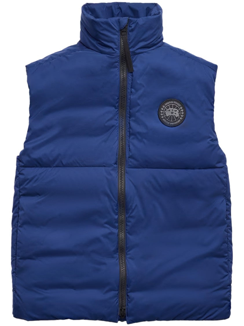 Canada Goose Padded Blue Lodge Vest With High Collar