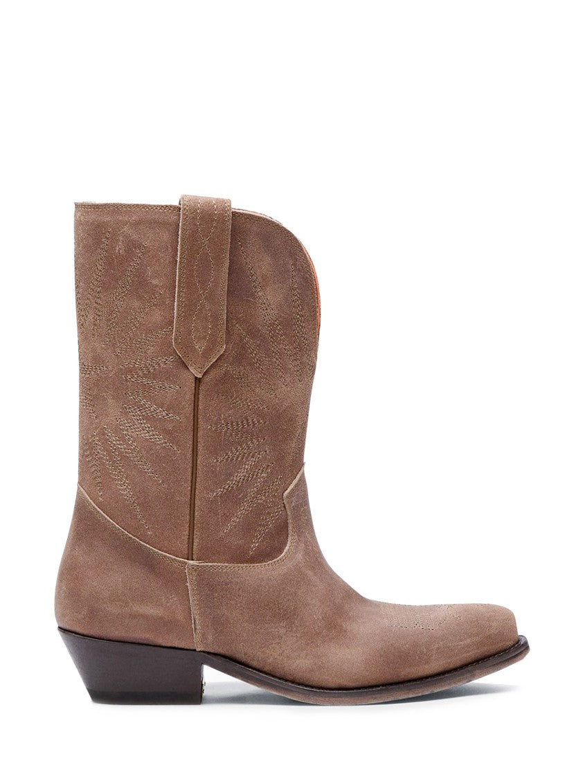 Golden Goose Light Brown Suede Boots