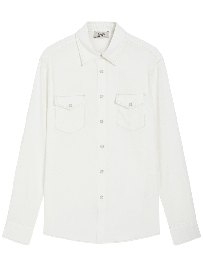 Pence White Alice Classic Long Sleeve Shirt