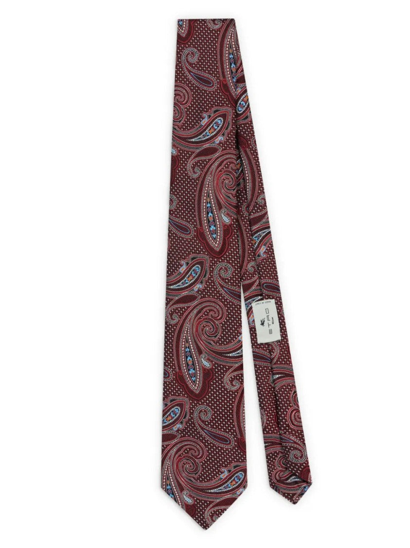 Etro Paisley Patterned Silk Tie With Intricate Detailing