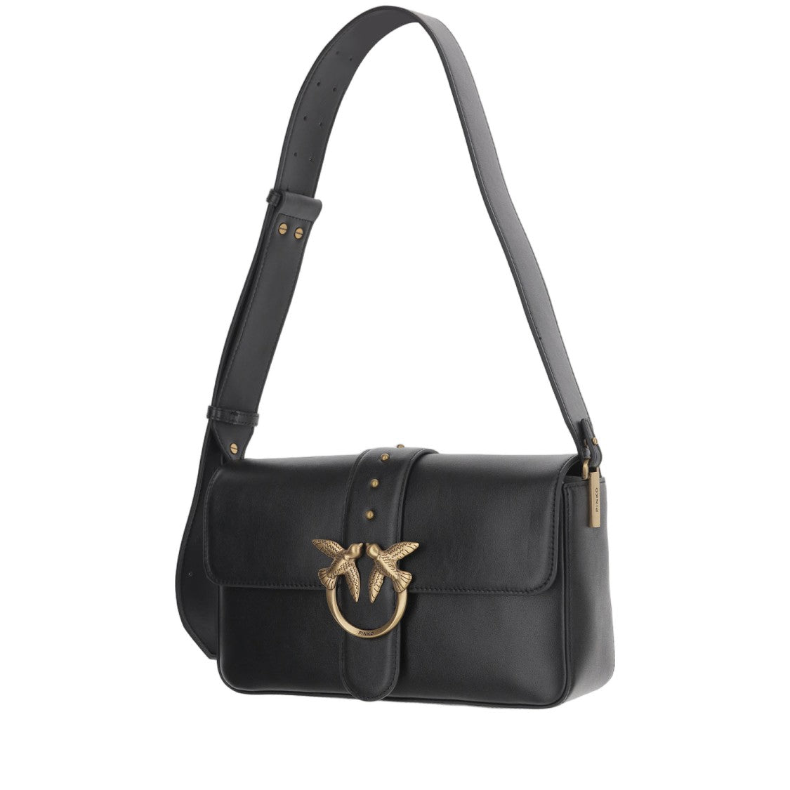 Pinko Leather Shoulder Bag With Logo