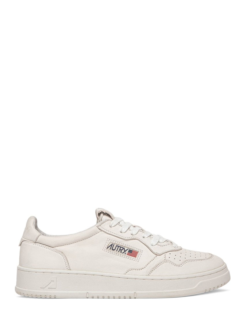 Autry Low-Top Goat Leather Sneakers With Perforated Detailing