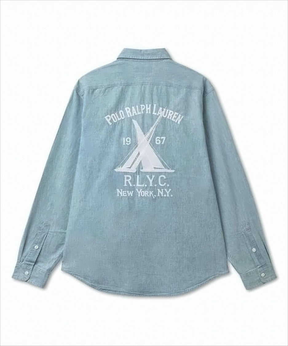 Polo Ralph Lauren Relaxed-Fit Classic Button-Down Shirt With Vintage Graphic