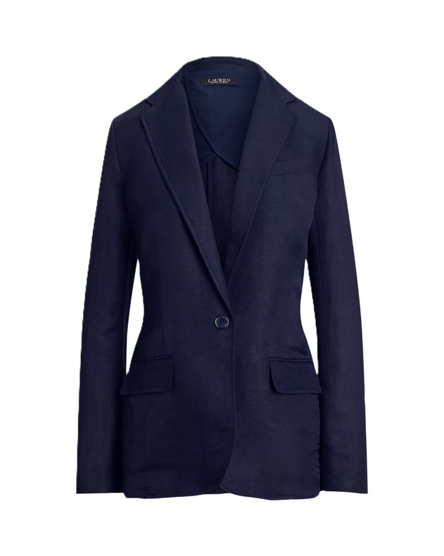 Lauren Ralph Lauren Navy Blue Light Linen Blazer Jacket