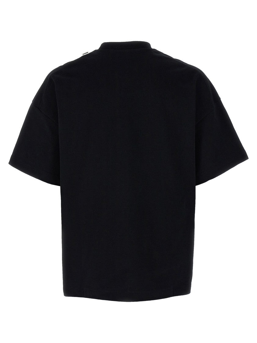 Jil Sander Comfort Fit Black Crewneck T-Shirt