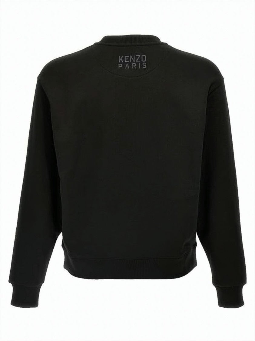 Kenzo Minimalist Long-Sleeve Pullover With Embroidered Tiger Emblem