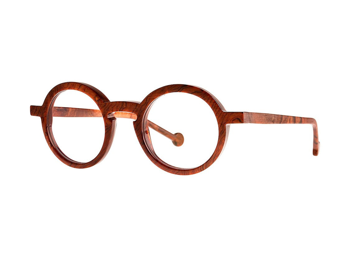 Theo Crowned Crane Textured Acetate Round Eyeglasses
