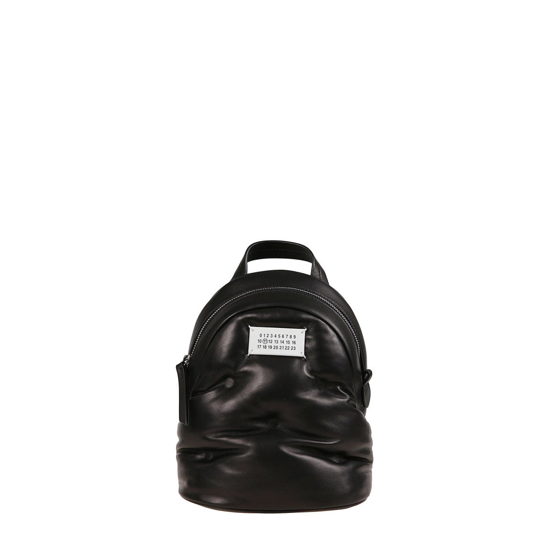 Maison Margiela Compact Leather Backpack With Chain Strap