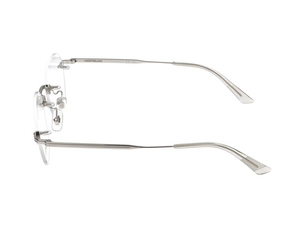 Montblanc Silver Mb0403o Metal Rimless Eyeglasses