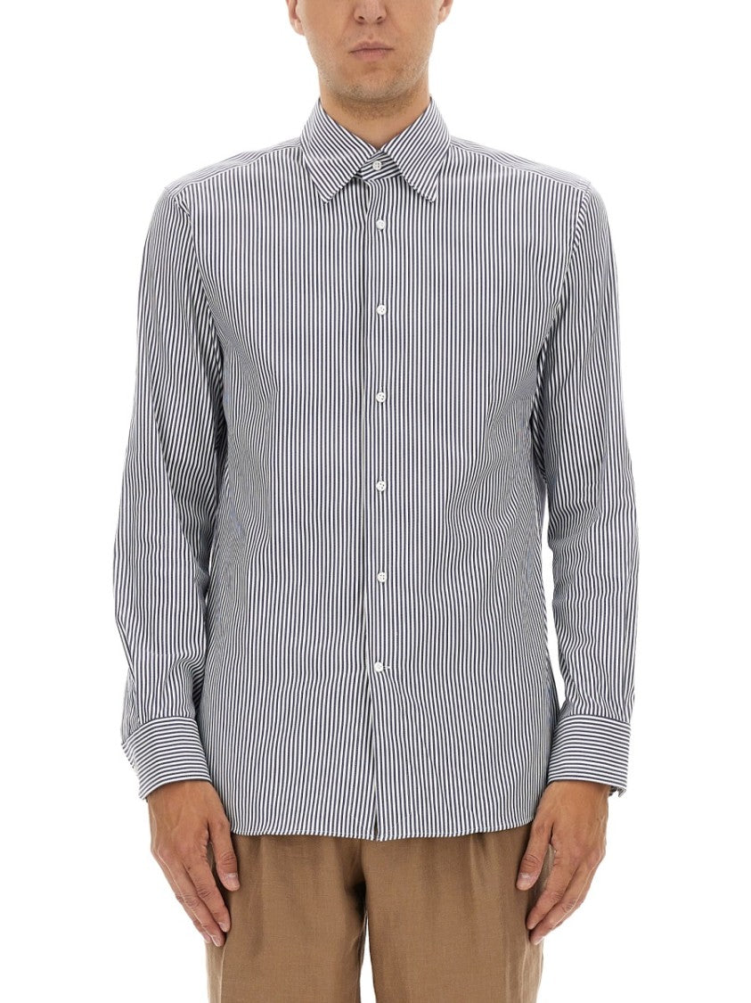 Boss Camel Classic Striped Button-Down Boss Shirt