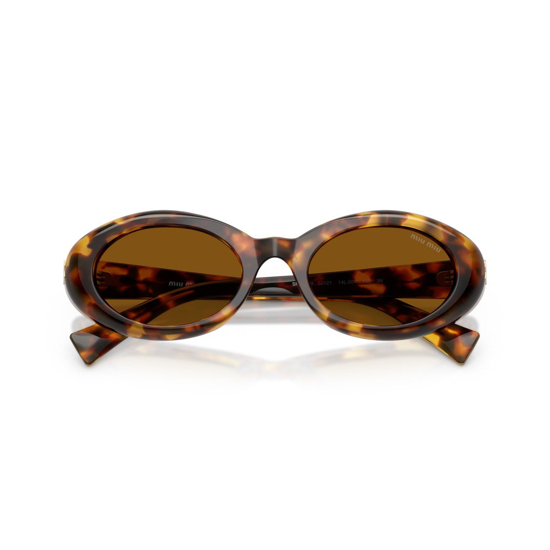 Miu Miu 0Mu B09s Tortoiseshell Acetate Oval Sunglasses