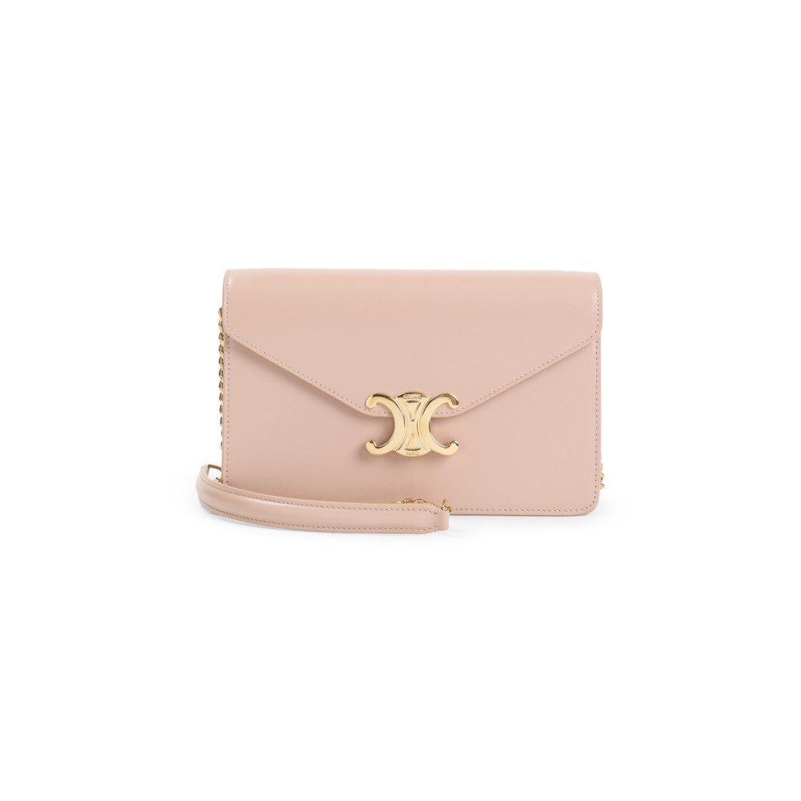 Celine Soft Peach Calf Skin Margo Wallet On Chain