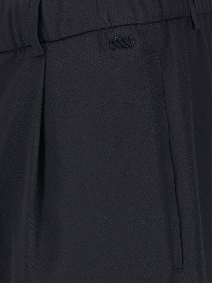 Massimo Osti Studio Black Wool Tailored Formal Pants