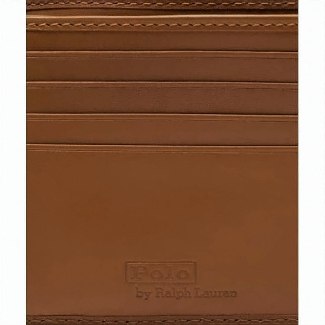 Polo Ralph Lauren Durable Cotton Bifold Wallet With Cowhide Leather Trim