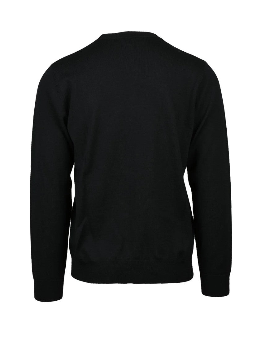 Dsquared2 Black Crew Neck Sweater With Bold Logo Design