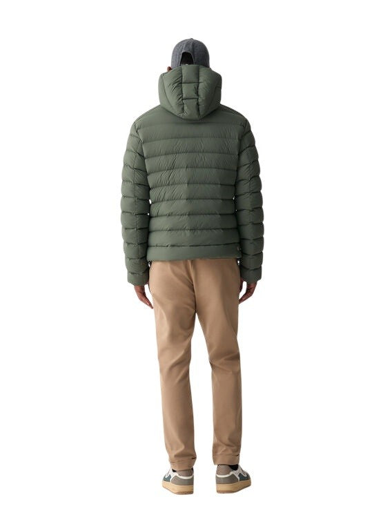 Colmar Black Eco-Friendly Snap-Button Collar Down Jacket