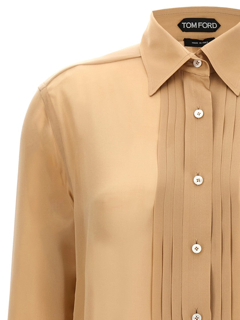 Tom Ford Pleated Plastron Shirt